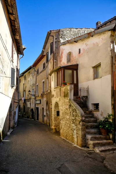 Sezze Italie 2021 Une Ruelle Entre Les Vieilles Maisons Une — Photo