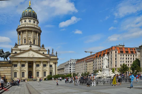 Berlin Niemcy Lipca 2015 Plac Centrum Miasta Wysoka Kopuła Katedry — Zdjęcie stockowe