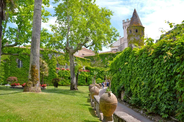 Ravello Italia 2017 Entrada Jardín Público Pueblo Costa Amalfi — Foto de Stock