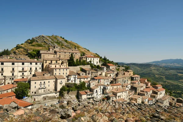 Vista Panorámica San Fele Antiguo Pueblo Región Basilicata Italia —  Fotos de Stock