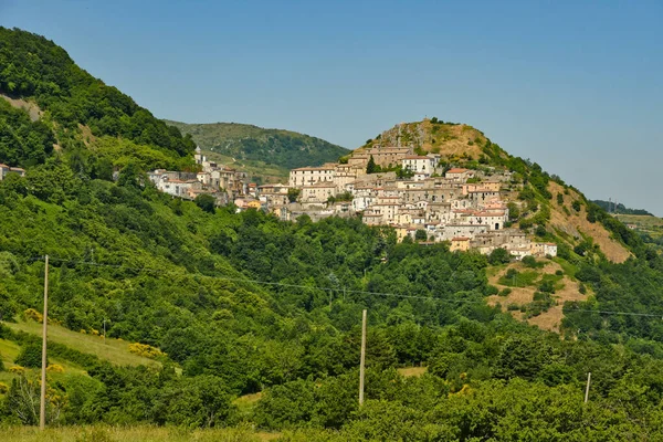 Vista Panorámica San Fele Antiguo Pueblo Región Basilicata Italia —  Fotos de Stock