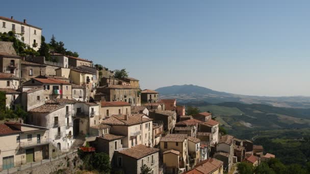 Vista Panorámica San Fele Antiguo Pueblo Región Basilicata Italia — Vídeos de Stock