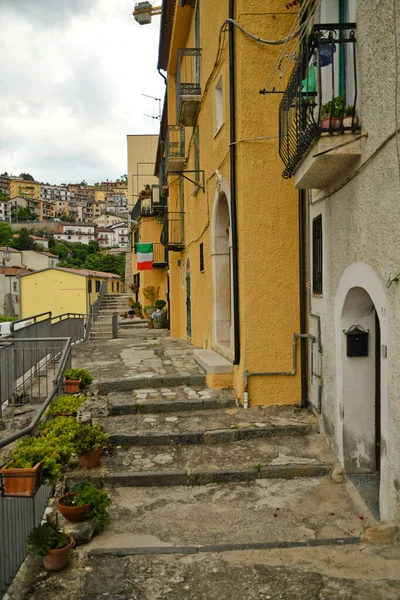 Muro Lucano Itálie Června2021 Úzká Ulice Mezi Starými Domy Středověké — Stock fotografie