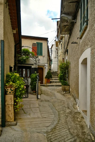 Muro Lucano Itália Junho 2021 Uma Rua Estreita Entre Casas — Fotografia de Stock