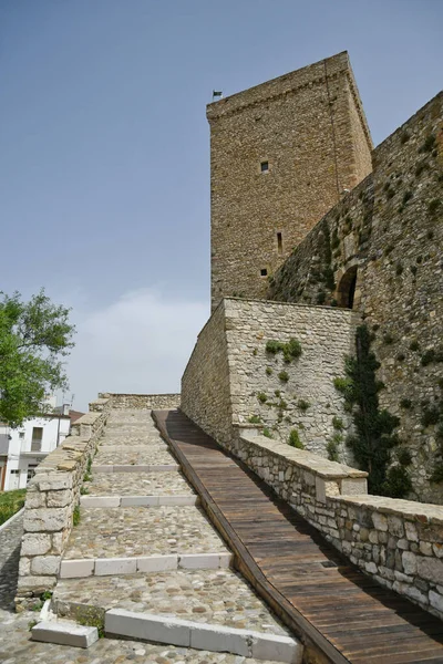 Deliceto Ιταλία Ιουνίου 2021 Πύργος Και Τείχη Ενός Κάστρου Ένα — Φωτογραφία Αρχείου