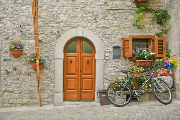 Fasáda Starého Domu Agnone Vesnice Horách Regionu Molise Itálie — Stock fotografie
