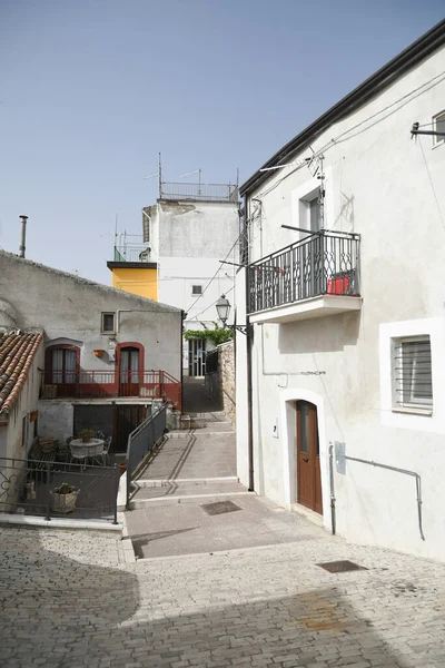 Uma Pequena Rua Entre Antigas Casas Candela Uma Aldeia Medieval — Fotografia de Stock