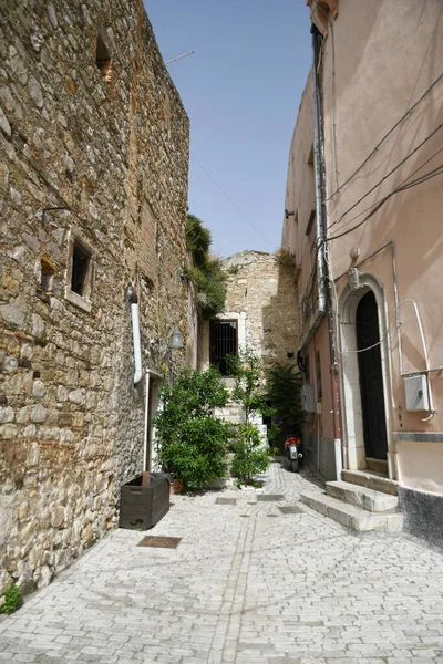 Malá Ulice Mezi Starými Domy Candela Středověké Vesnice Regionu Puglia — Stock fotografie
