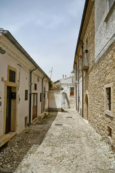 Bovino Italie 2021 Une Rue Étroite Parmi Les Vieilles Maisons — Photo