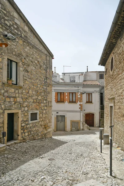 Bovino Italie 2021 Une Rue Étroite Parmi Les Vieilles Maisons — Photo