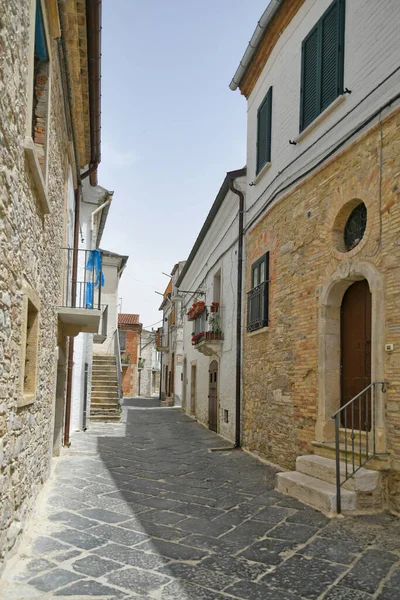 Bovino Italie 2021 Une Rue Étroite Parmi Les Vieilles Maisons — Photo