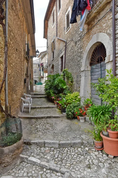 Una Stradina Tra Antiche Case Arce Borgo Medievale Del Lazio — Foto Stock