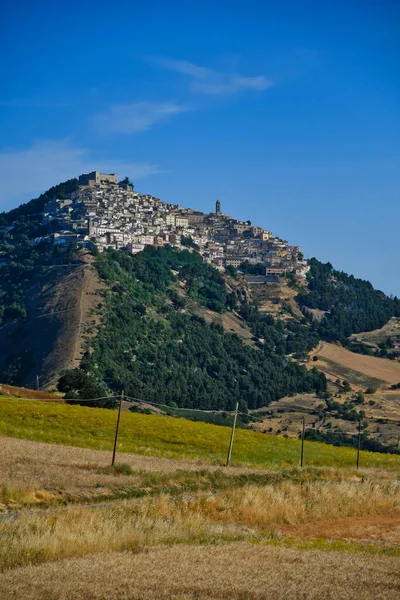 Vista Panorâmica Uma Aldeia Medieval Sant Agata Puglia Itália — Fotografia de Stock