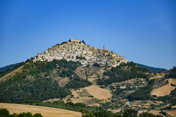 Panoramautsikt Över Medeltida Sant Agata Puglia Italien — Stockfoto