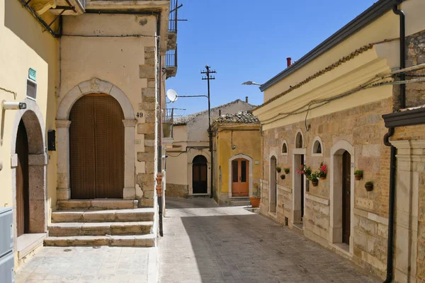 Sant Agata Puglia Itália 2021 Uma Rua Estreita Entre Casas — Fotografia de Stock