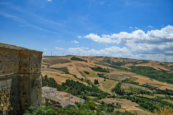 Panoramautsikt Över Rocchetta Sant Antonio Medeltida Apulien Regionen Italien — Stockfoto