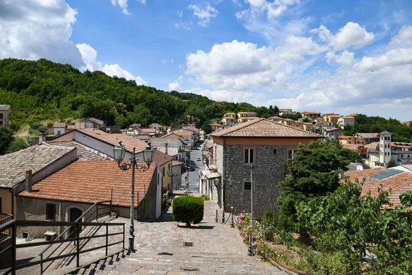 Panoramisch Uitzicht Vallata Een Middeleeuws Dorp Campanië Italië — Stockfoto