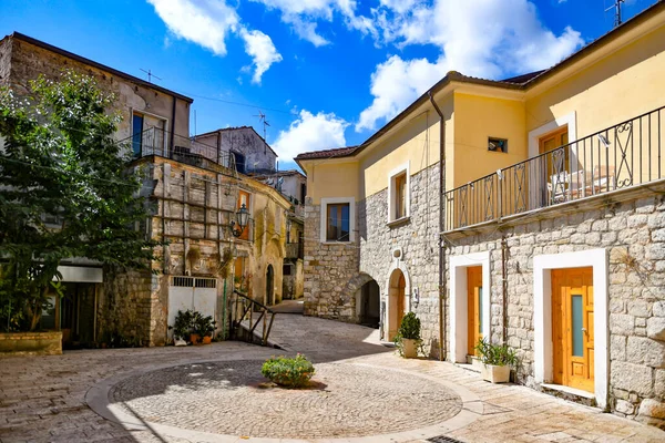 Ulička Mezi Domy Torrecusa Starého Města Provincii Benevento Itálie — Stock fotografie