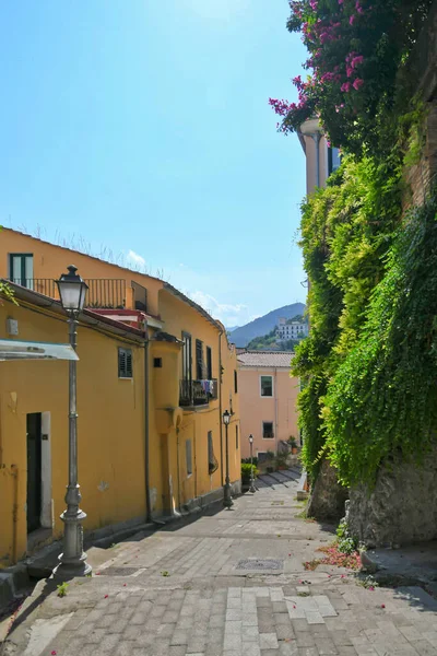 Salerno Itálie Července2021 Ulice Historickém Centru Města Budovami Středověku — Stock fotografie