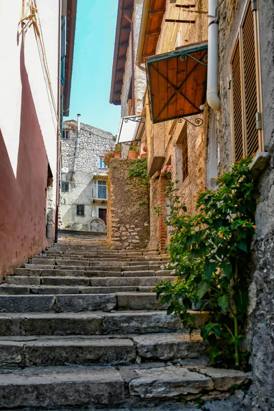 Maenza Italie Juillet 2021 Une Rue Dans Centre Historique Une — Photo