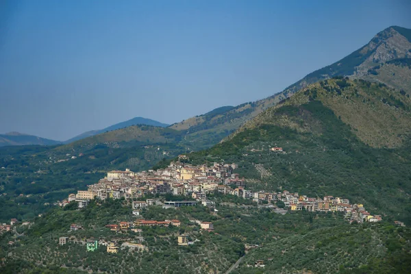 Вид Роккагоргу Средневековый Город Регионе Лаперуза Италия — стоковое фото