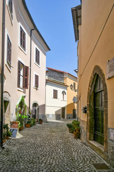 Maenza Ιταλία Ιουλίου 2021 Ένας Δρόμος Στο Ιστορικό Κέντρο Μιας — Φωτογραφία Αρχείου