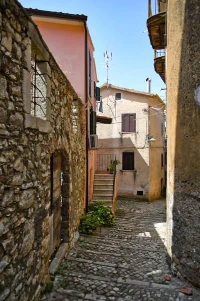 Maenza Italia Iulie 2021 Stradă Centrul Istoric Unui Oraș Medieval — Fotografie, imagine de stoc