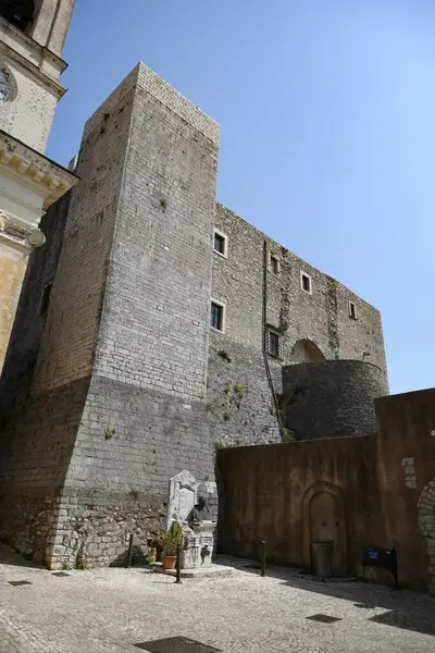 Башня Замка Маенце Средневековый Город Регионе Лацио Италия — стоковое фото