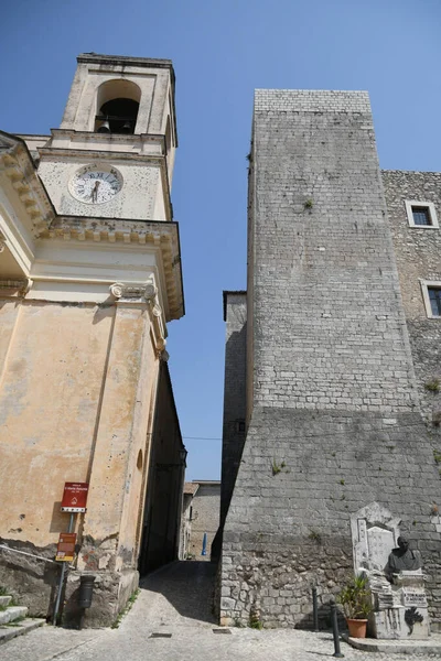 Tower Castle Maenza Medieval Town Lazio Region Italy — 스톡 사진