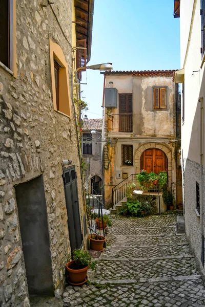 Maenza Italia Luglio 2021 Una Strada Nel Centro Storico Una — Foto Stock