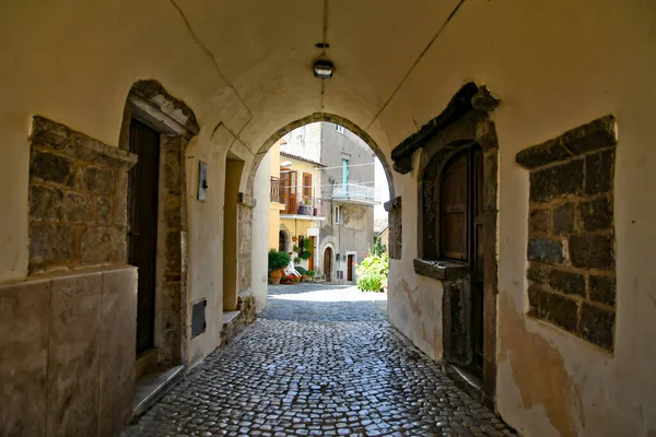 Maenza Italy July 2021 Street Historic Center Medieval Town Lazio — Stock Photo, Image