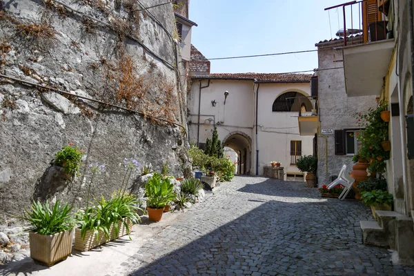 Maenza Italia Julio 2021 Una Calle Centro Histórico Una Ciudad — Foto de Stock