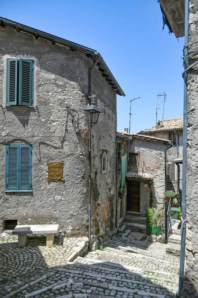 Carpineto Italy July 2021 Street Historic Center Medieval Town Lazio — Stock Photo, Image