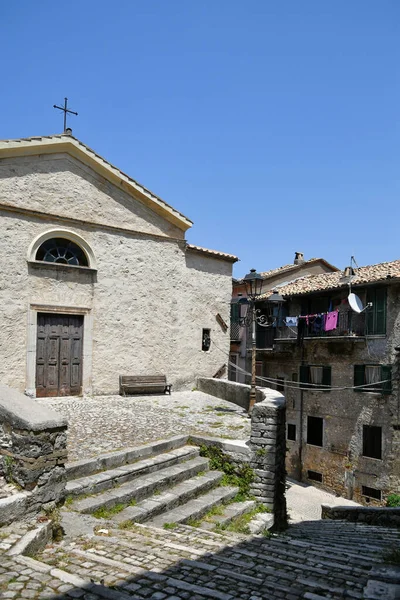 Carpineto Italy July 2021 Street Historic Center Medieval Town Lazio — Stock Photo, Image