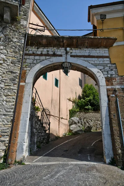 Ceccano Ιταλία Ιουλίου 2021 Ένας Δρόμος Στο Ιστορικό Κέντρο Μιας — Φωτογραφία Αρχείου