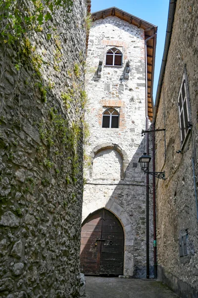 Ceccano Italien Juli 2021 Gata Den Historiska Stadskärnan Medeltida Stad — Stockfoto