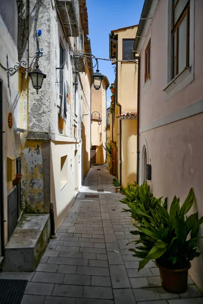 Uma Rua Centro Histórico Maratea Uma Cidade Velha Região Basilicata — Fotografia de Stock