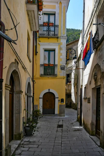 Una Strada Nel Centro Storico Maratea Centro Storico Della Basilicata — Foto Stock