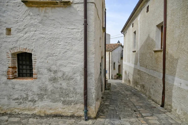 Uma Rua Centro Histórico Aliano Uma Aldeia Rural Província Matera — Fotografia de Stock