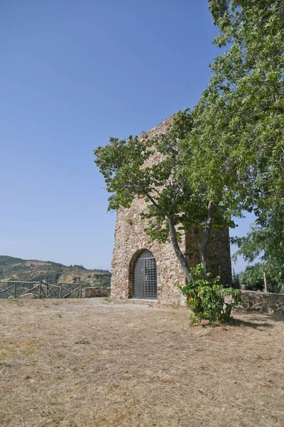 Una Torre Medieval Paisaje Acri Pueblo Medieval Región Calabria Italia — Foto de Stock