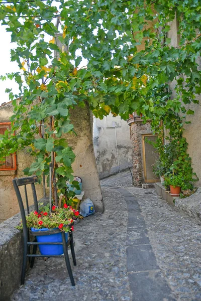 Una Strada Nel Centro Storico Acri Città Medievale Della Calabria — Foto Stock