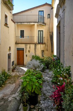 Rivello 'nun tarihi merkezinde bir cadde, İtalya' nın Basilicata bölgesinde bir ortaçağ kasabası..