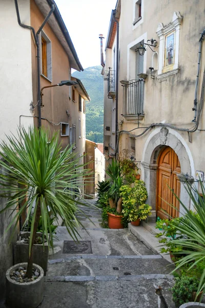 Uma Rua Centro Histórico Rivello Uma Cidade Medieval Região Basilicata — Fotografia de Stock