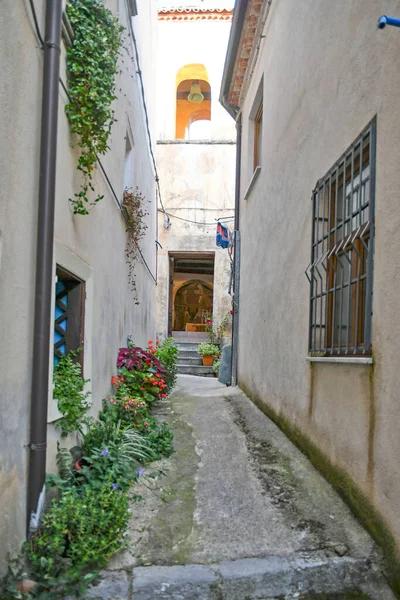 Uma Rua Centro Histórico Rivello Uma Cidade Medieval Região Basilicata — Fotografia de Stock