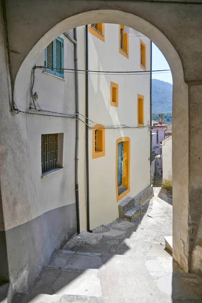 Uma Rua Centro Histórico Rivello Uma Cidade Medieval Região Basilicata — Fotografia de Stock