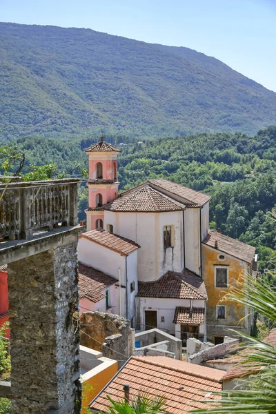 Panoramisch Uitzicht Rivello Een Middeleeuwse Stad Regio Basilicata Italië — Stockfoto