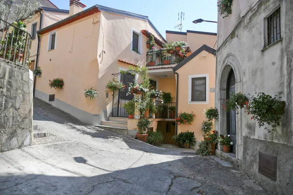 Una Strada Nel Centro Storico Rivello Città Medievale Della Basilicata — Foto Stock