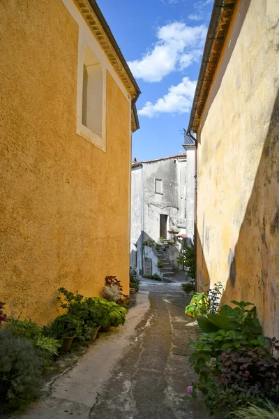 Uma Rua Centro Histórico Rivello Uma Cidade Medieval Região Basilicata — Fotografia de Stock