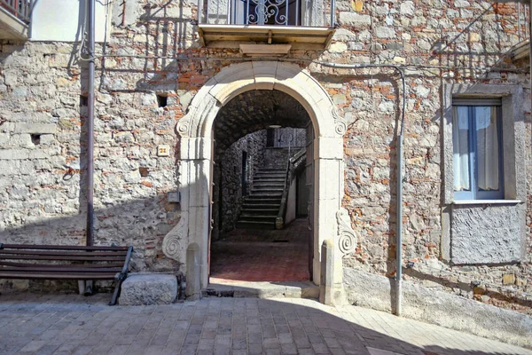 Gebouw Van Een Klein Huis Het Historische Centrum Van Castelsaraceno — Stockfoto