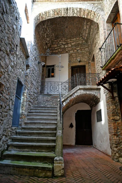 Eine Straße Historischen Zentrum Von Castelsaraceno Einer Altstadt Der Basilikata — Stockfoto